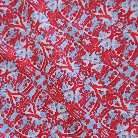 Cocomo Red & Blue Patterned Open sleeve Blouse size 2X - Picture 4 of 8